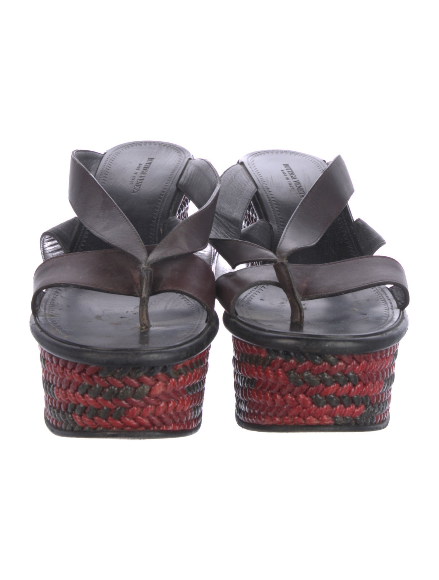 Bottega Veneta Leather Striped Espadrilles